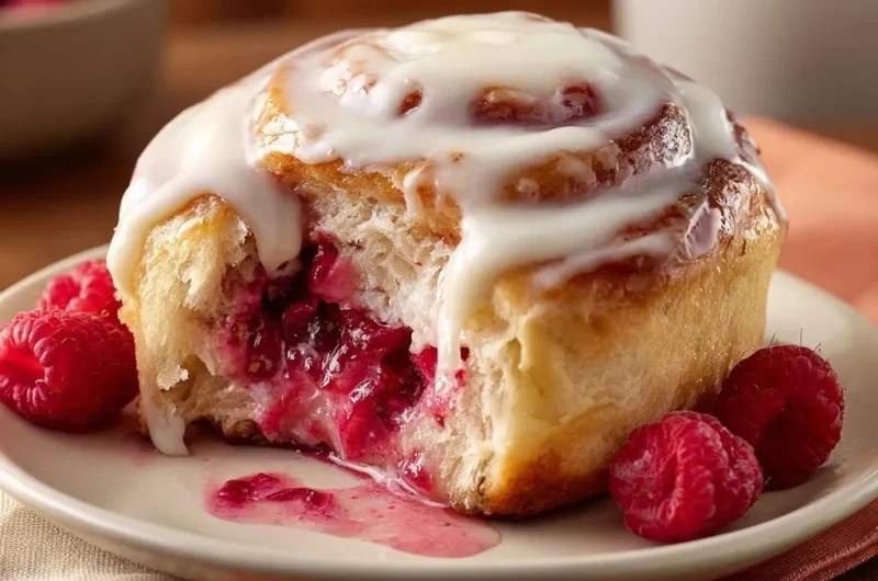 Glazed Raspberry Sweet Rolls