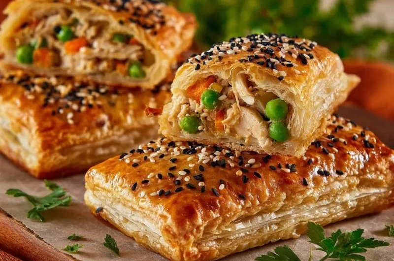 Golden Chicken and Vegetable Hand Pies