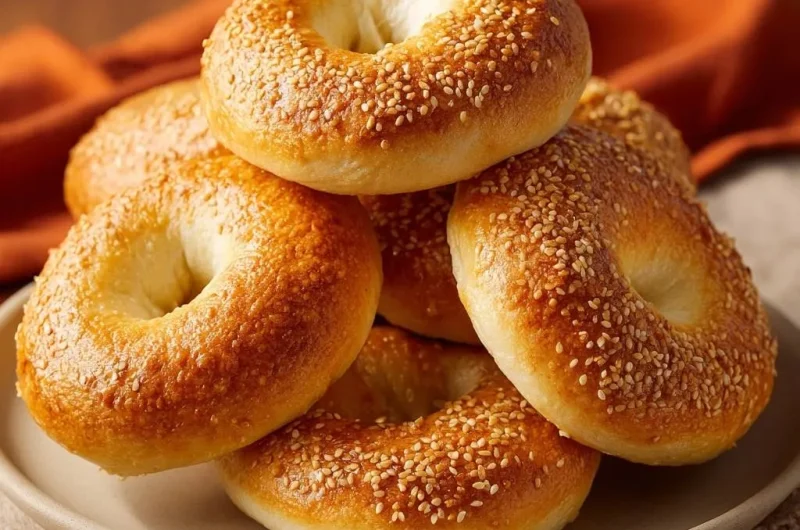 Golden Sesame Seed Bagels