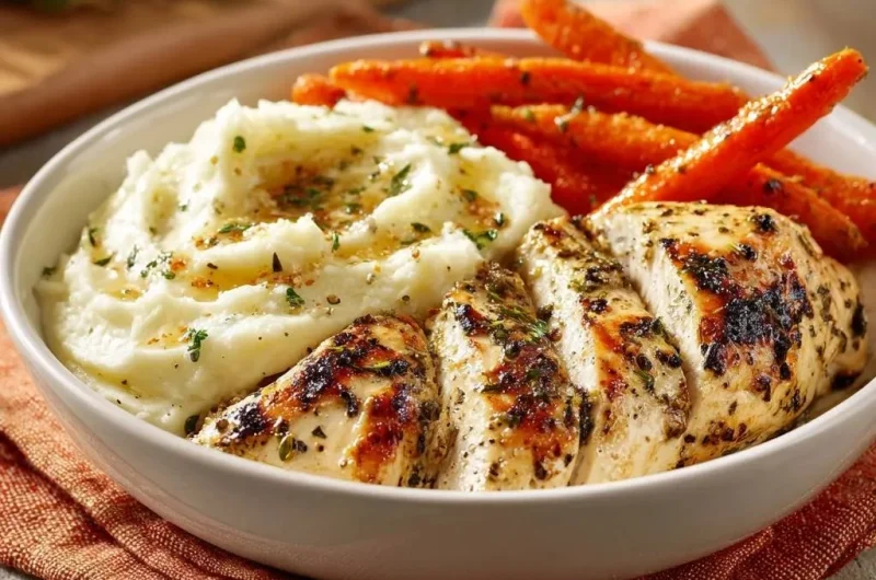Herb Roasted Chicken and Garlic Mash