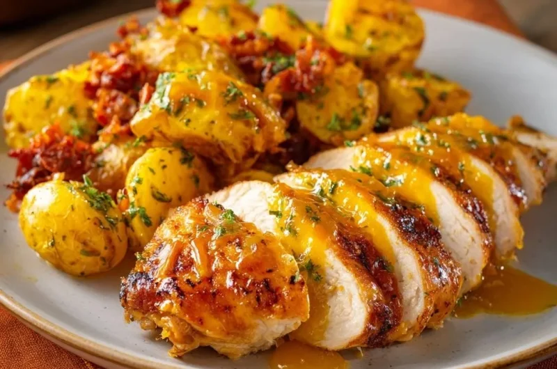 Honey Mustard Glazed Chicken and Roasted Potatoes