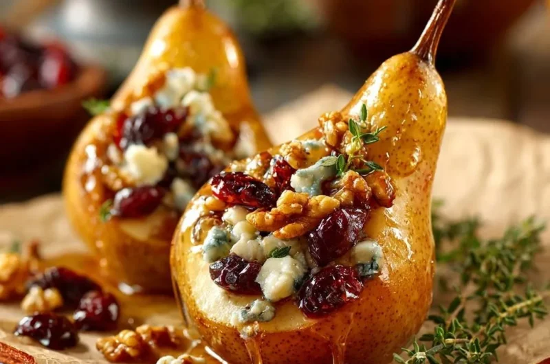 Honey Roasted Stuffed Pears