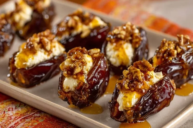 Honey Walnut Stuffed Medjool Dates