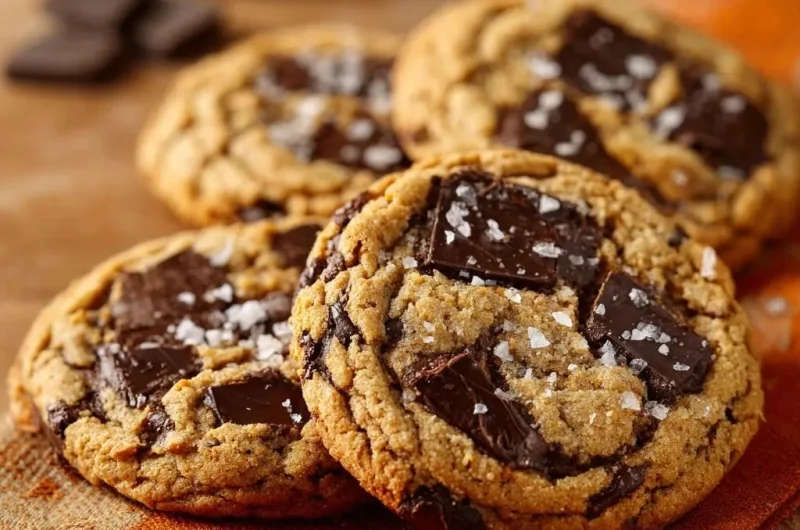 Salted Dark Chocolate Chunk Cookies
