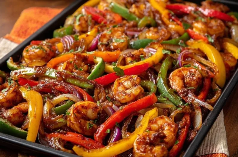 Sheet Pan Shrimp Fajitas