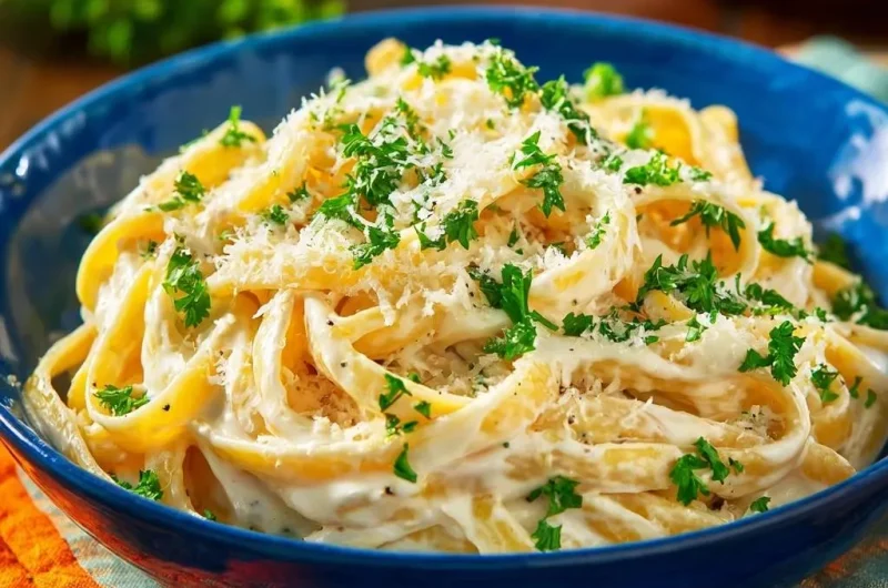 Creamy Garlic Fettuccine Alfredo