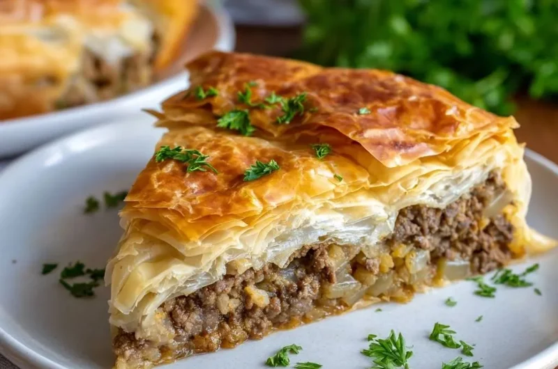 Golden Beef Phyllo Pie