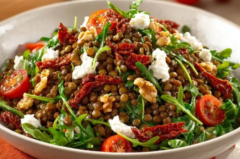 Mediterranean Lentil and Goat Cheese Salad