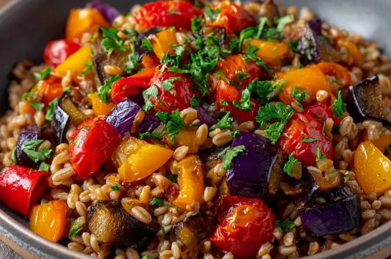 Roasted Mediterranean Farro Bowl