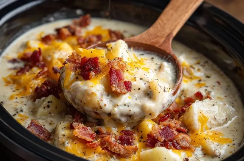 Slow Cooker Loaded Potato Soup