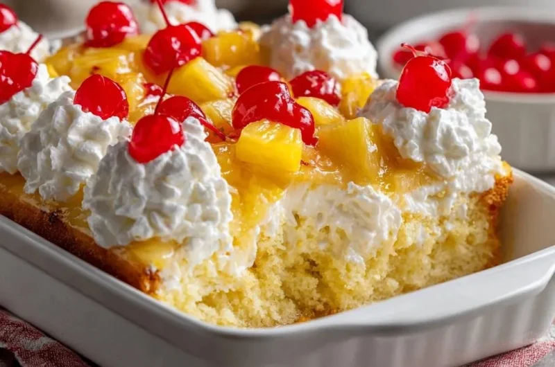 Pineapple Cherry Delight Cake