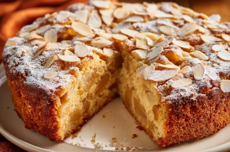 Rustic Pear Almond Cake