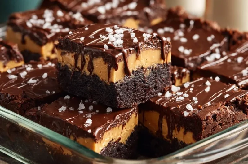 Salted Peanut Butter Chocolate Brownies