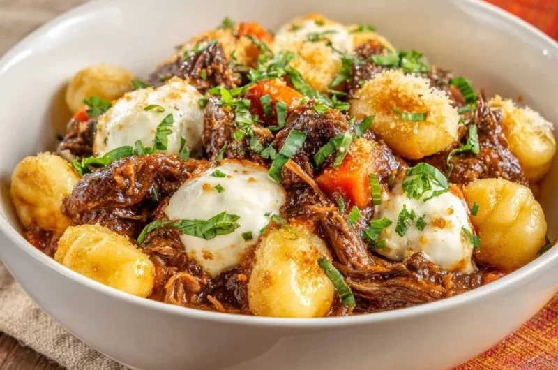 Short Rib Ragu Gnudi with Burrata