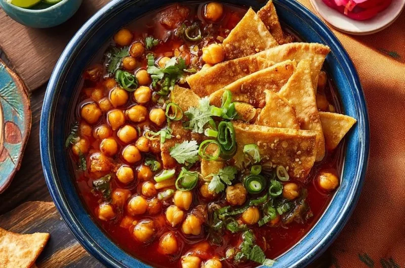 Smoky Chickpea Stew with Crispy Tortilla Chips