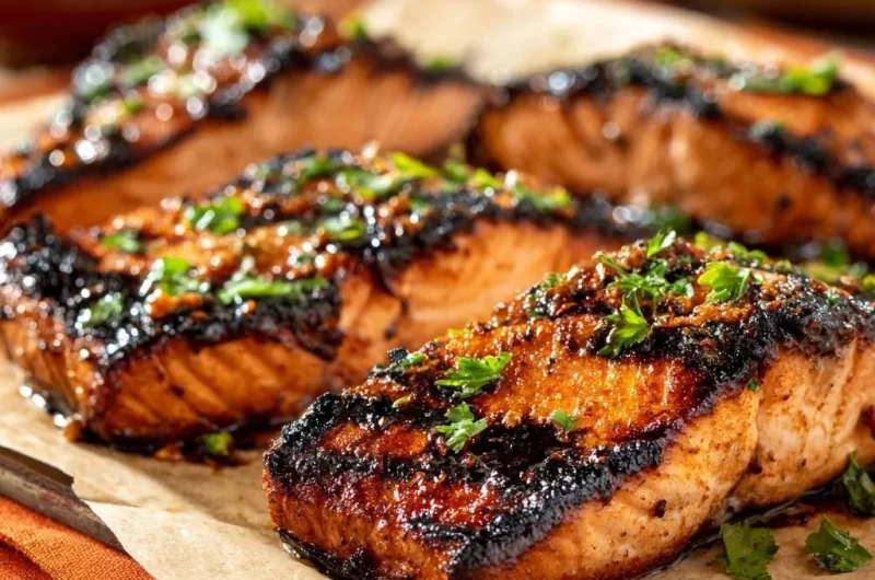 Soy Glazed Salmon with Chimichurri