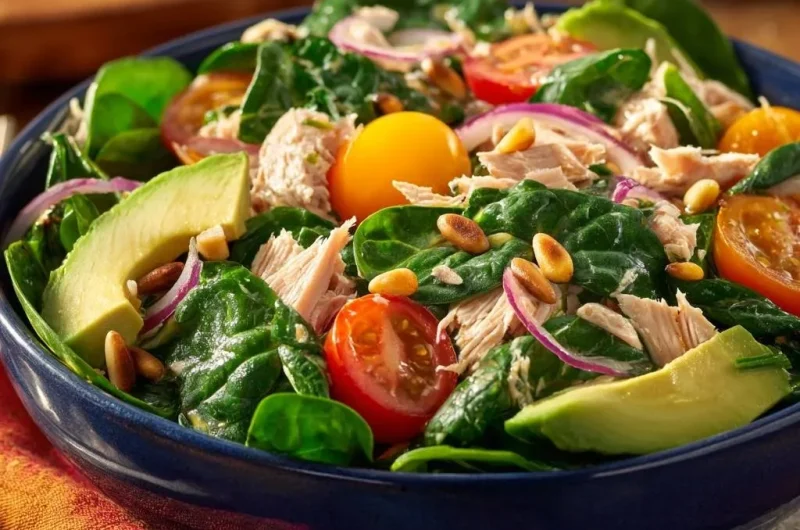 Spinach Chicken Avocado Salad