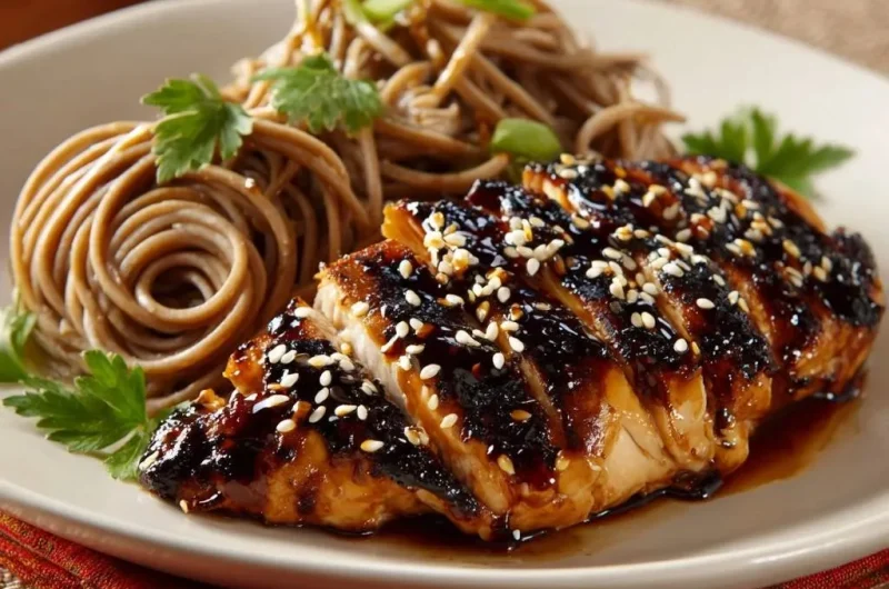 Teriyaki Glazed Chicken with Soba Noodles