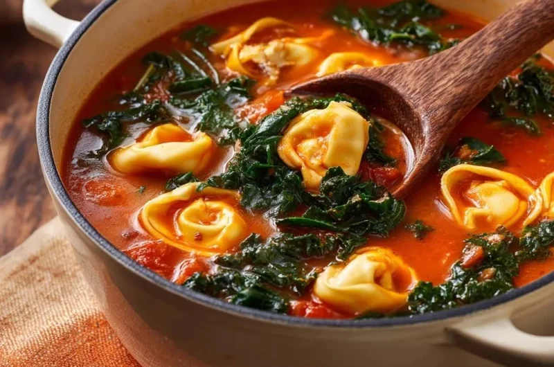 Tomato Kale Tortellini Soup
