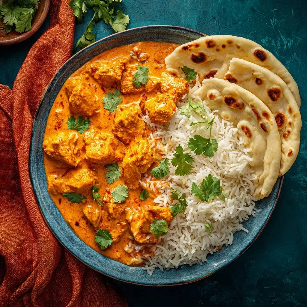 Butter Chicken with Rice and Naan: Juicy Secrets Revealed - recipe image
