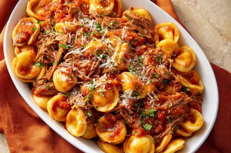 Cheesy Tortellini Beef Ragu