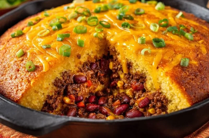 Chili Stuffed Cornbread