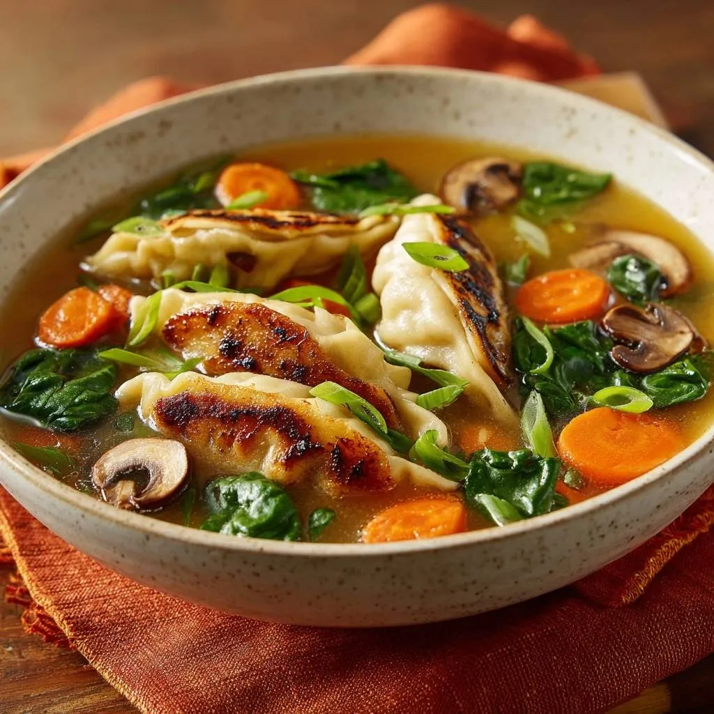 Crispy-Top Dumpling Soup Recipe - recipe image