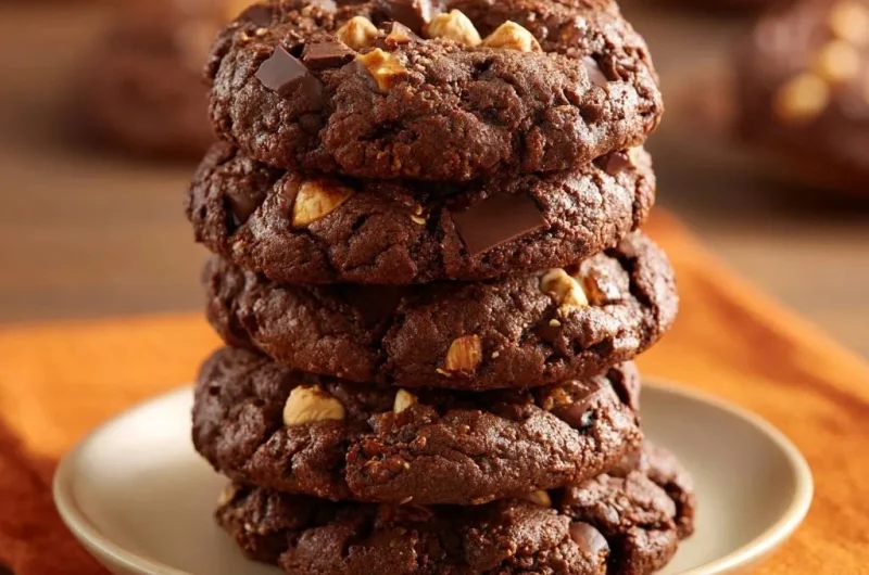 Double Chocolate Hazelnut Cookies