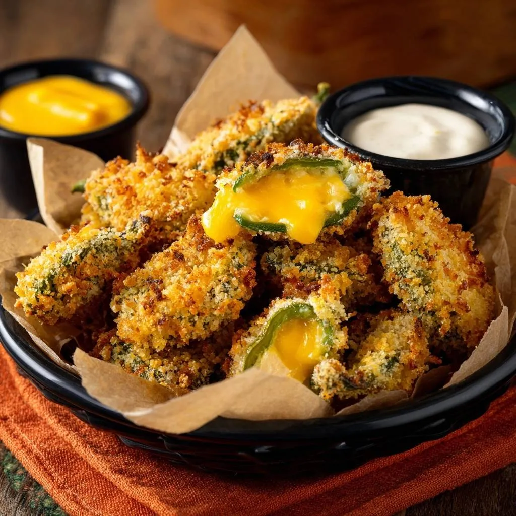 Mastering Crispy Cheddar Jalapeno Poppers with the Double-Dredge Method - recipe image
