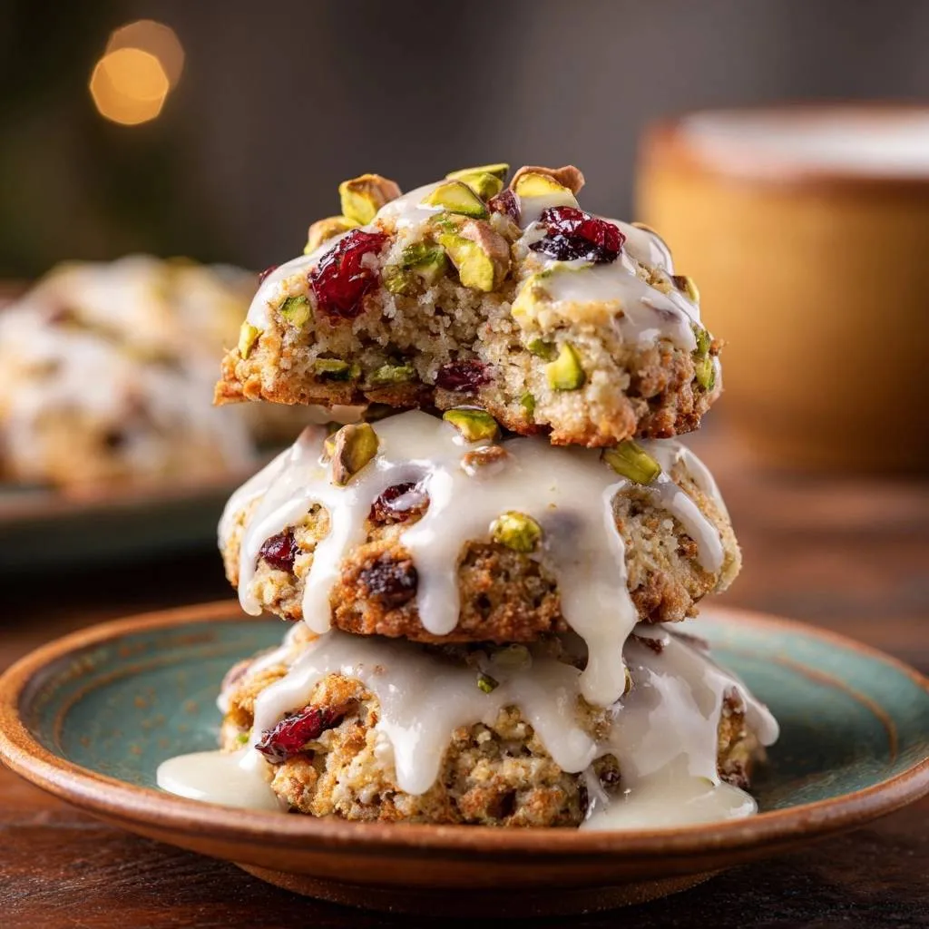 Mastering Glazed Pistachio Cranberry Scones with the Anti-Soggy Secret - recipe image