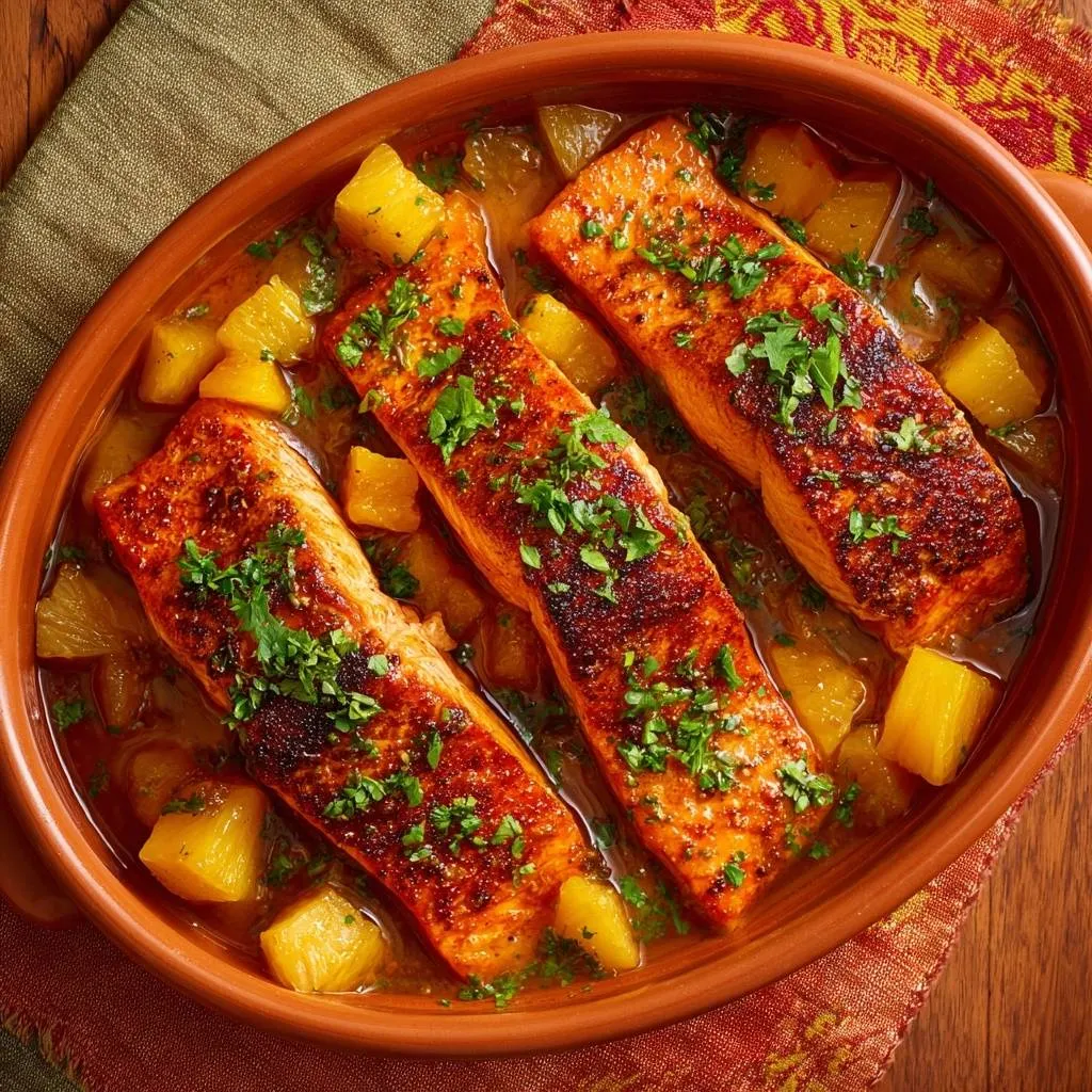 Mastering Honey Glazed Pineapple Salmon for Perfect Texture - recipe image