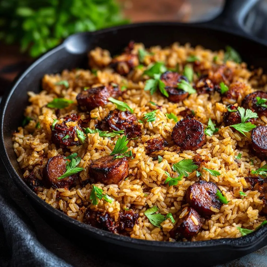 Mastering Skillet Sausage and Rice: The Toast and Rest Method - recipe image