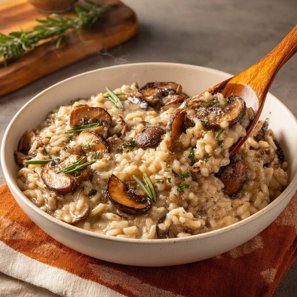 Mastering the Creamy Roasted Mushroom Risotto - recipe image