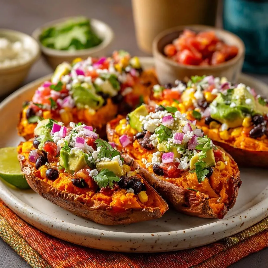 Mexican Loaded Sweet Potatoes: Moist and Flavorful - recipe image
