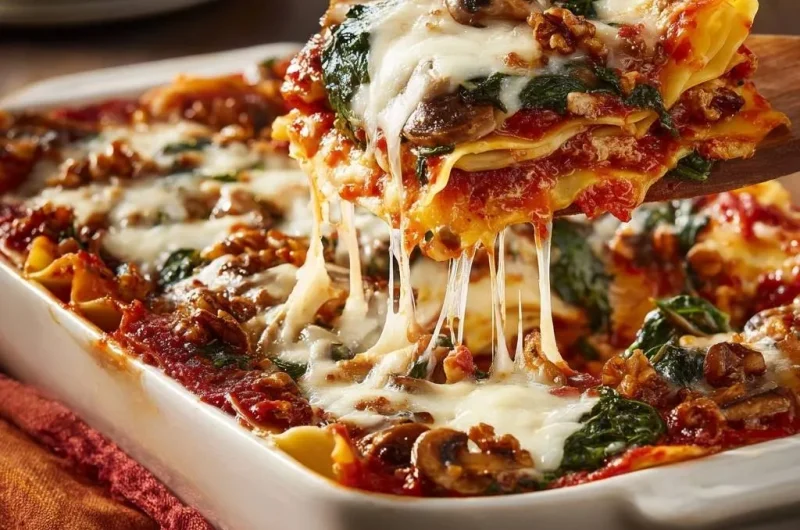 Mushroom Spinach Lasagna