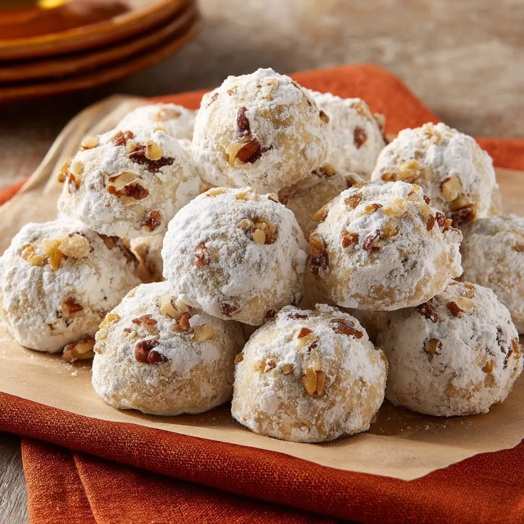 Pecan Snowball Cookies: Perfect Round Shape Guaranteed - recipe image