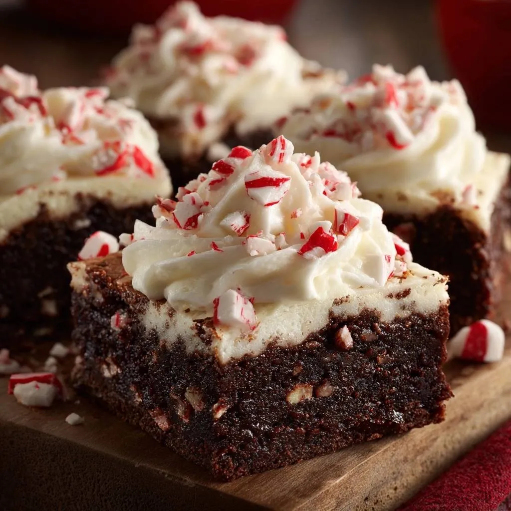 Peppermint Frosted Fudge Brownies Recipe - recipe image