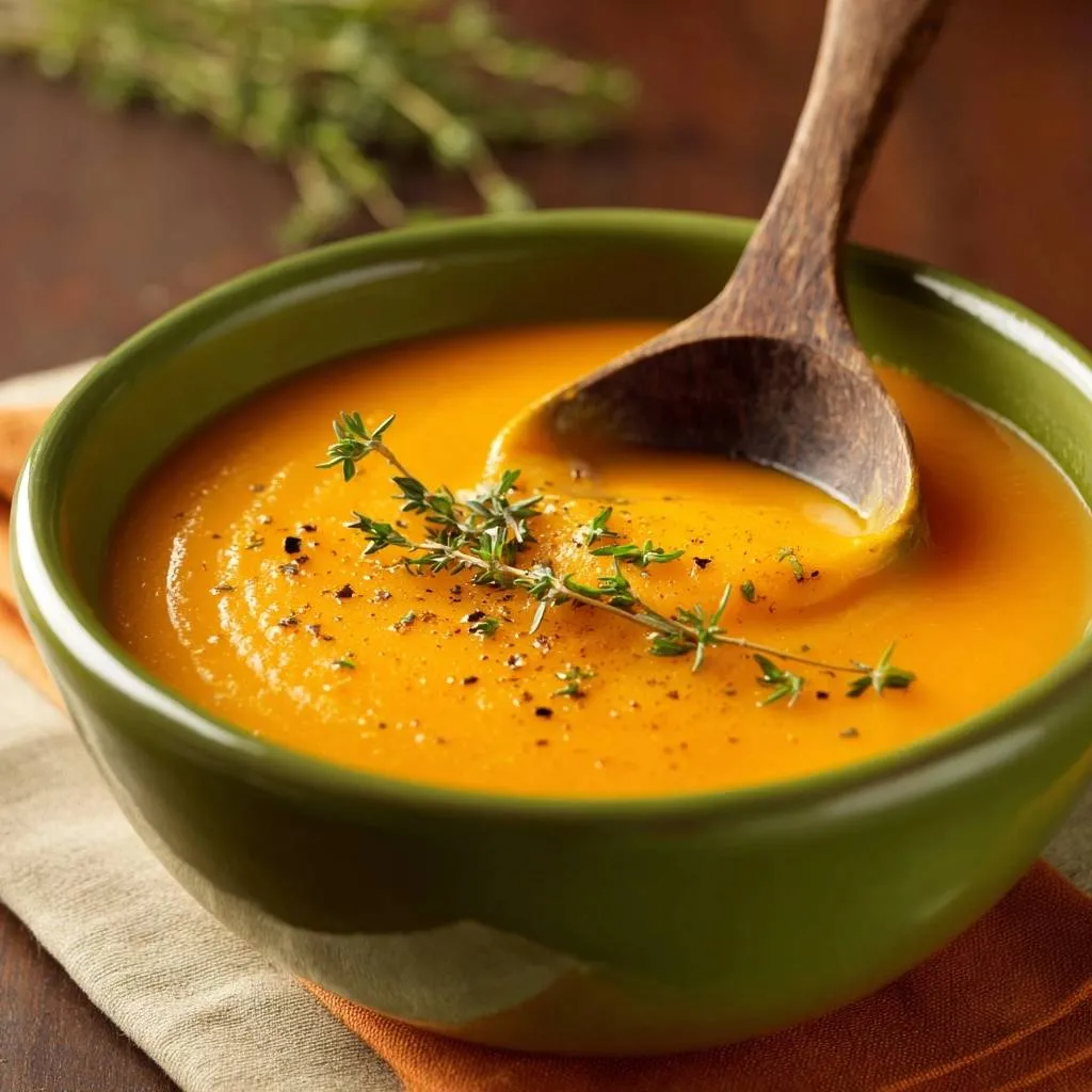 Roasted Carrot Thyme Soup: Velvety Thickness Secrets - recipe image