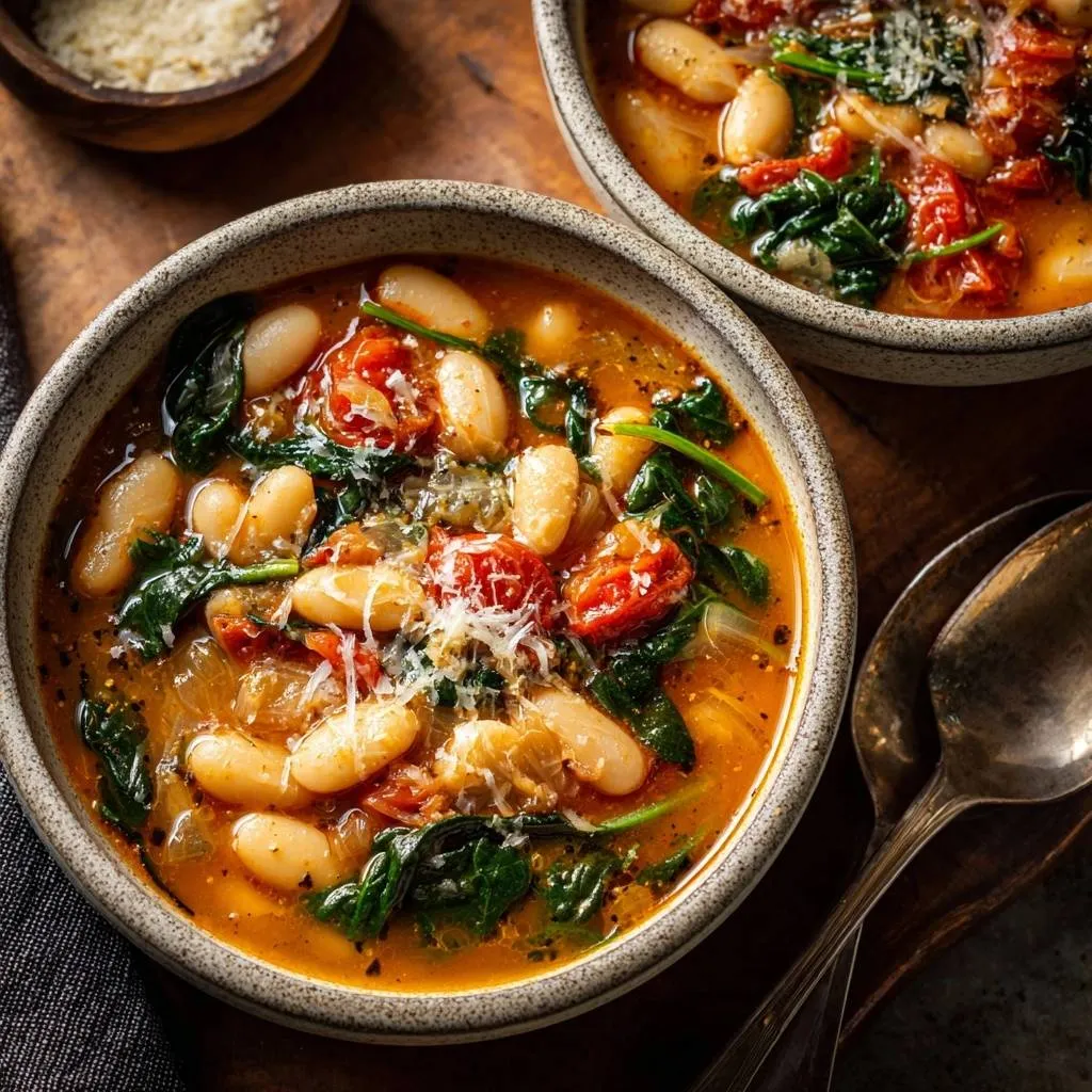 Rustic White Bean Spinach Soup: Thick Broth Mastery - recipe image