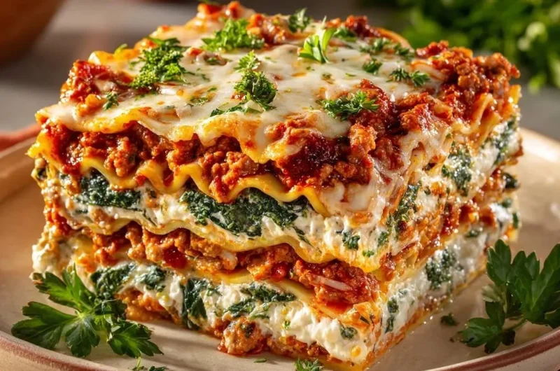 Spinach and Beef Lasagna