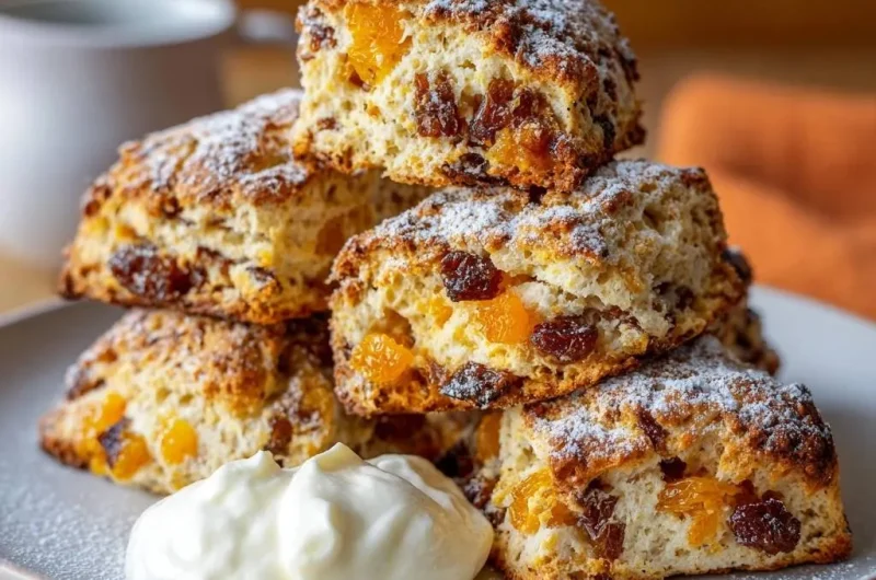 Apricot and Raisin Buttermilk Scones