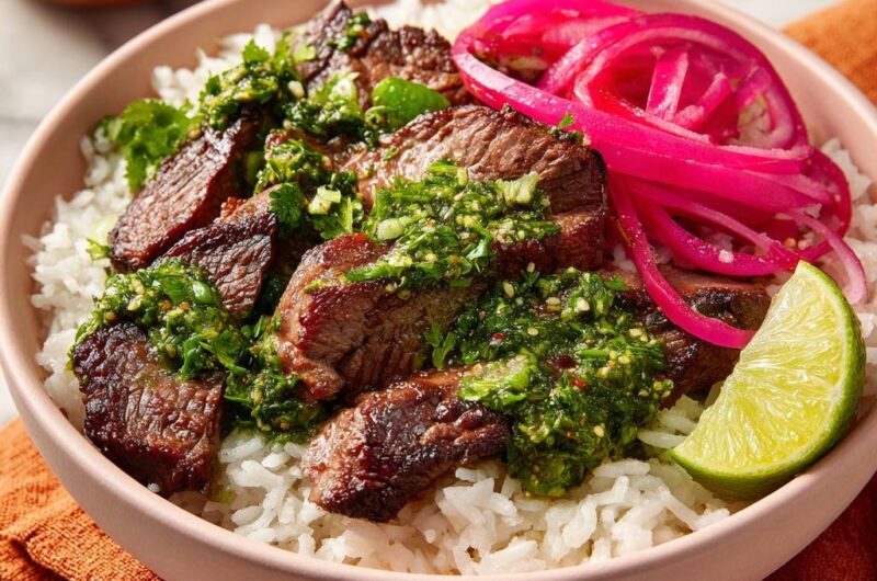 Chimichurri Steak Rice Bowls