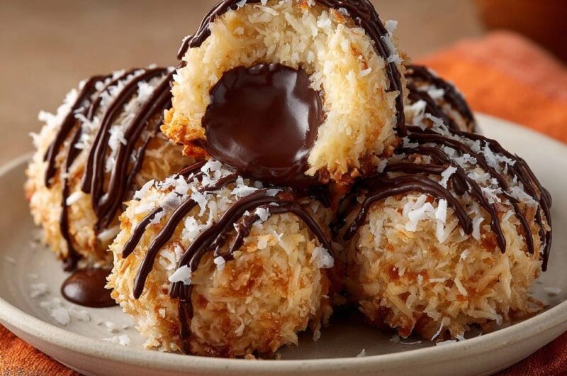 Chocolate Lava Coconut Macaroons