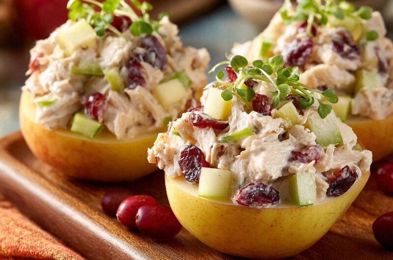 Cranberry Apple Chicken Salad Cups
