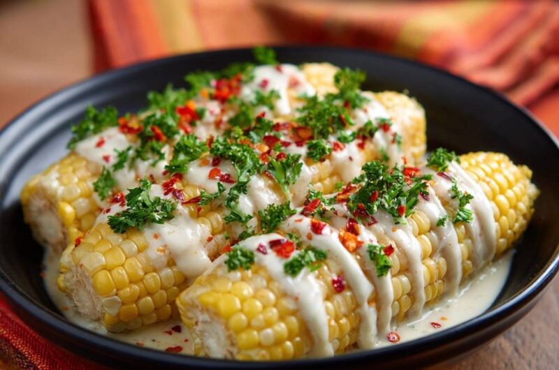 Creamy Garlic Butter Corn Ribs