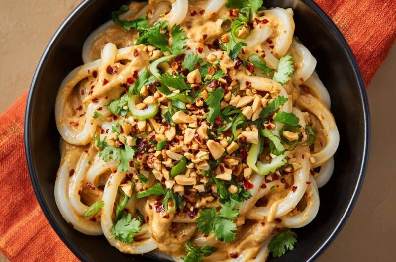 Creamy Peanut Udon Noodles