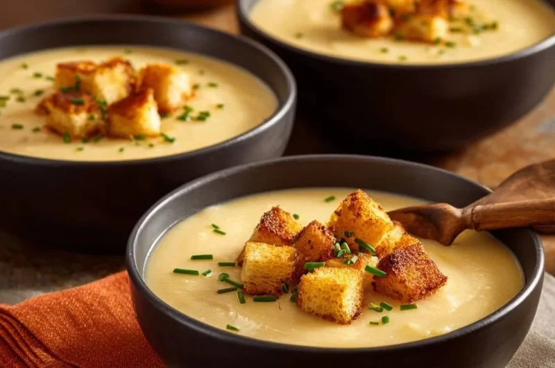 Creamy Roasted Garlic Potato Soup