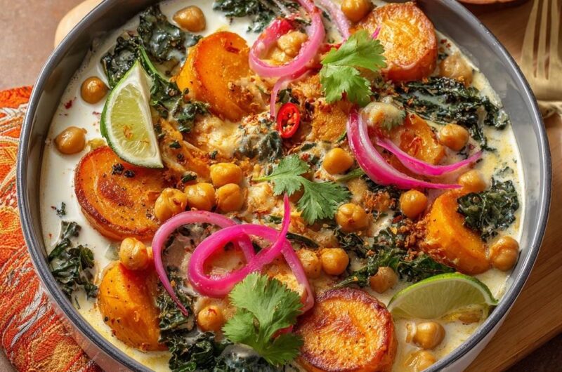 Creamy Roasted Sweet Potato and Chickpea Curry