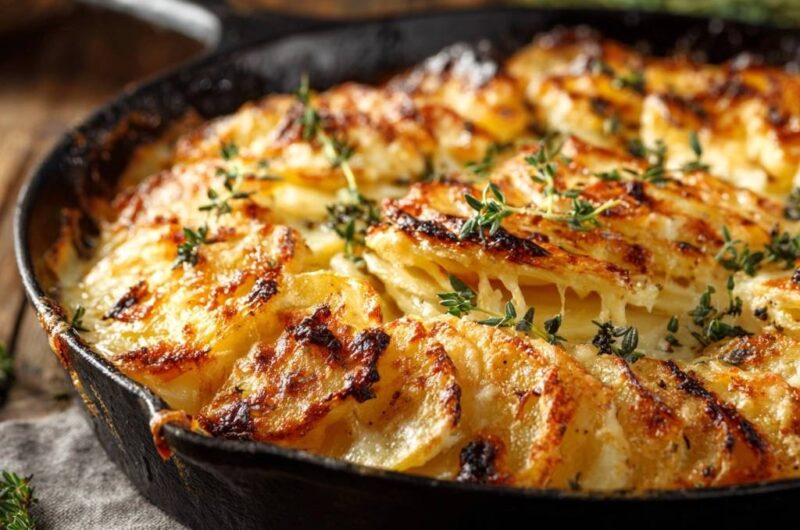 Crispy Skillet Scalloped Potatoes