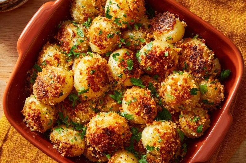 Garlic Butter Roasted Baby Potatoes